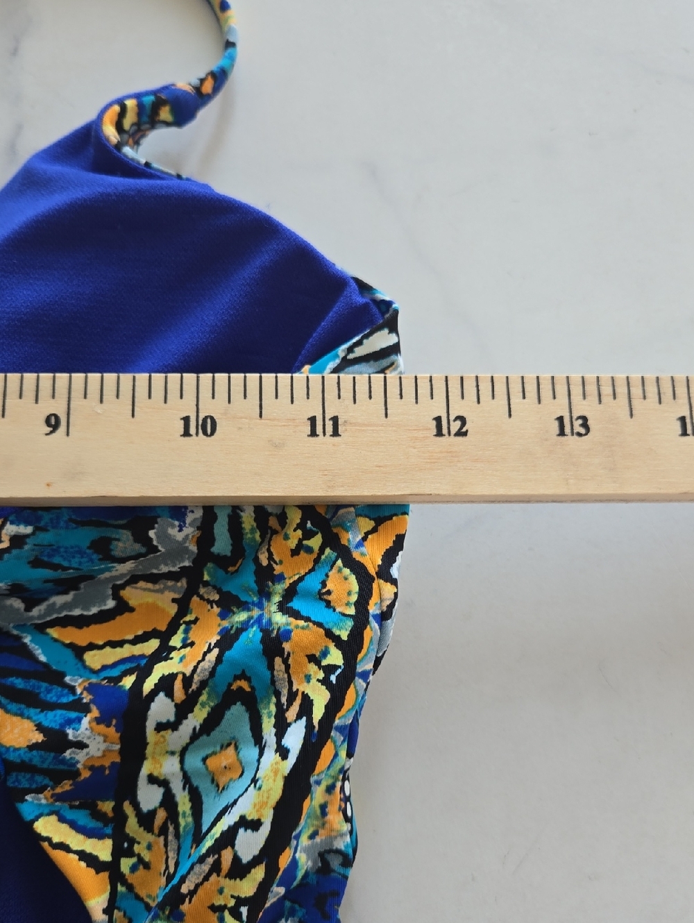 Bar III Women's Monarchy Tribal-Print Tassel Lace-Up One-Piece Swimsuit Sz:S NWT - Picture 6 of 11